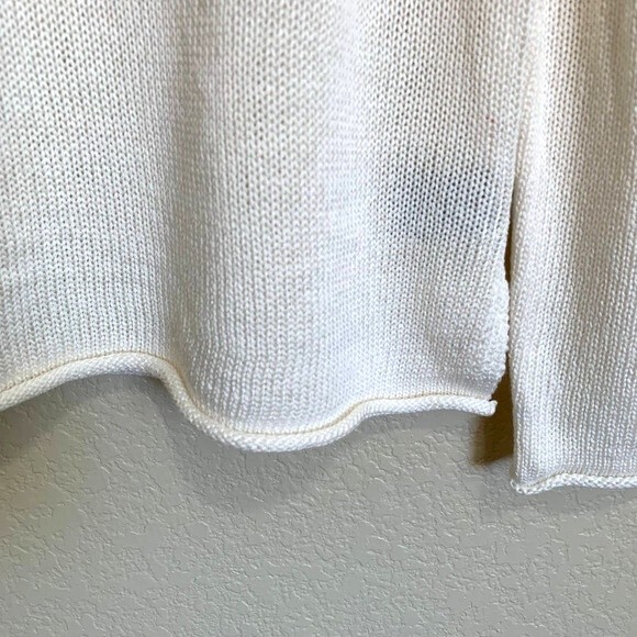 Marled Ivory sweater women Stars & Stripes long sleeve knit sweater size S - Picture 7 of 8